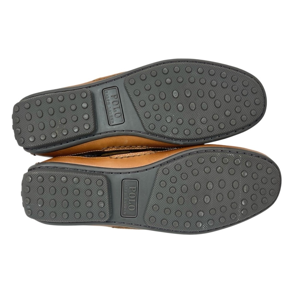 Polo Ralph Lauren Men 9D Brown Leather Boat Loafer Driving Moccasin Shoes - Picture 8 of 10